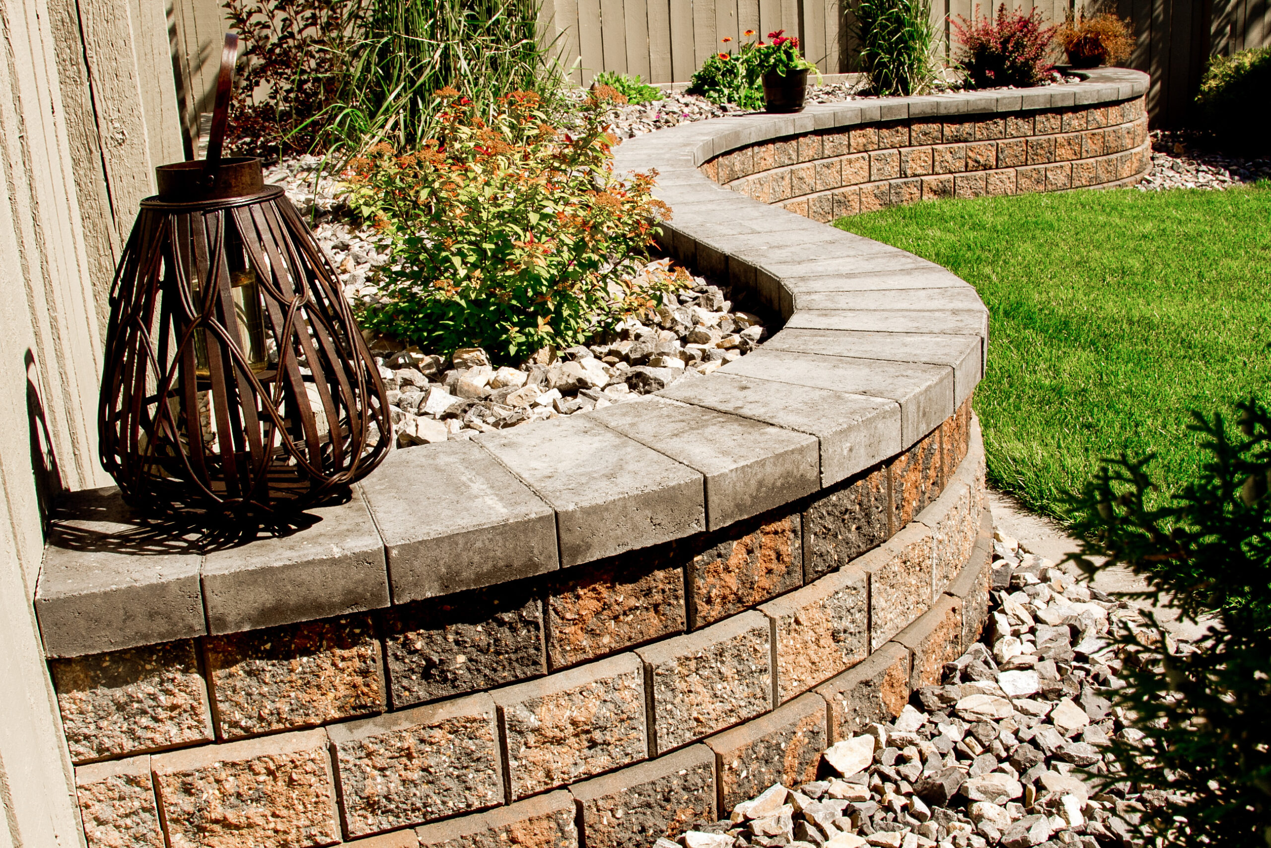 Natural Stone Retaining Wall